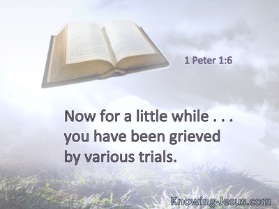 Now for a little while . . . you have been grieved by various trials.